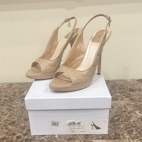 Dior Nude Slingback Heels - Picture 1 of 10